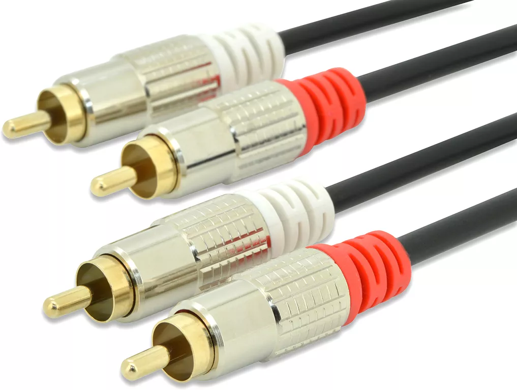 Аудио кабель Digitus Ednet 2xRCA M/M Cable 1.5 м black (84590) - фото 1