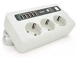 Сетевой фильтр (удлинитель) Voltronic BKL-04 EU 3 роз. 5USB 2м белый