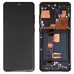 Дисплей Samsung Galaxy S20 Ultra G988 з тачскріном і рамкою, оригінал, Black