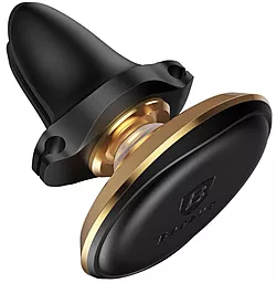 Автотримач магнітний Baseus Small Ears Series Magnetic Car Air Vent Mount with Cable Clip Gold (SUGX-A0V) - мініатюра 4