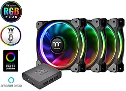 Комплект из 3х вентиляторов Thermaltake Riing Plus 12 RGB Premium Edition (CL-F053-PL12SW-A) - миниатюра 3