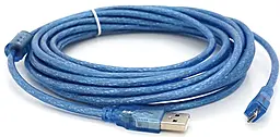 Кабель Voltronic USB-A to micro USB 12w 2.4a 5м cable Blue (YT-AM/Mc-5B/05424) - фото Кабель Voltronic USB-A to micro USB 12w 2.4a 5м cable Blue (YT-AM/Mc-5B/05424)
