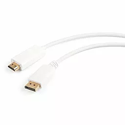 Видеокабель Vinga Display Port - HDMI 1.8m (DPHDMI01-1.8) Белый - миниатюра 2