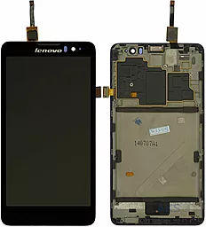 Дисплей Lenovo S8 Plus (S898T+) з тачскріном і рамкою, Black