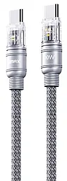 Кабель Remax RC-C130 Boundless Series USB Type-C - Type-C 100w 5a 1.2м PD cable Silver - фото Кабель Remax RC-C130 Boundless Series USB Type-C - Type-C 100w 5a 1.2м PD cable Silver