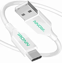 Кабель iRONN USB-A - Type-C 18w 3a 1.8м cable White (X002VZE2CP) - фото Кабель iRONN USB-A - Type-C 18w 3a 1.8м cable White (X002VZE2CP)