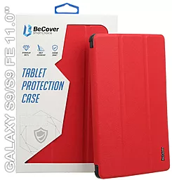 Чехол для планшета BeCover Smart Case для Samsung Galaxy Tab S9, S9 FE 11.0" Red (710412) - фото Чехол для планшета BeCover Smart Case для Samsung Galaxy Tab S9, S9 FE 11.0" Red (710412)