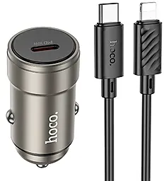 Автомобильное зарядное устройство Hoco Z57 Glorious 30w PD USB-C fast charger + USB-C to Lightning cable gold - фото Автомобильное зарядное устройство Hoco Z57 Glorious 30w PD USB-C fast charger + USB-C to Lightning cable gold