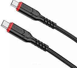 Кабель USB PD Hoco X59 Victory 60w 3a 2m USB Type-C - Type-C cable black - миниатюра 3