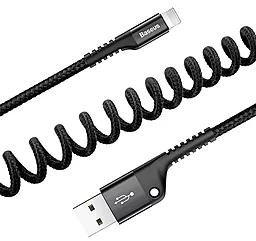 Кабель USB Baseus Fish Eye Spring Lightning Cable Black (CALSR-01) - миниатюра 2