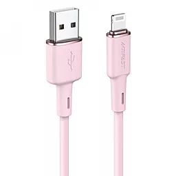 Кабель AceFast C2-02 MFI USB-A - Lightning 12w 2.4a 1.2м cable Pink - фото Кабель AceFast C2-02 MFI USB-A - Lightning 12w 2.4a 1.2м cable Pink