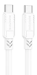 Кабель USB PD Borofone BX81 Goodway 60W USB Type-C - Type-C Cable White