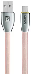 Кабель Remax Knight USB-A - micro USB 12w 2.4a 1м cable Rose/Gold (RC-043m) - фото Кабель Remax Knight USB-A - micro USB 12w 2.4a 1м cable Rose/Gold (RC-043m)