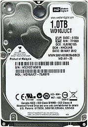 Жесткий диск для ноутбука Western Digital AV-25 1 TB 2.5 (WD10JUCT_)