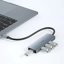 USB Type-C хаб WIWU Alpha 440 PRO grey - миниатюра 4