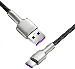 USB Кабель Baseus Cafule 66w 6a 2m USB Type-C cable black (CAKF000201) - мініатюра 3