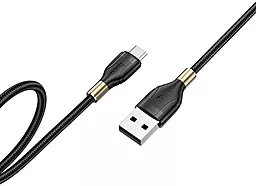Кабель Hoco U92 Gold Collar USB-A - micro USB 12w 2.4a 1.2м cable Black - мініатюра 4 Кабель Hoco U92 Gold Collar USB-A - micro USB 12w 2.4a 1.2м cable Black - мініатюра 4