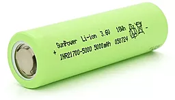Аккумулятор SunPower 21700 5000mAh 20A FlatTop - фото Аккумулятор SunPower 21700 5000mAh 20A FlatTop