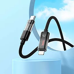 Кабель Hoco U116 USB Type-C - Lightning 27w 3a 1.2м PD сable Black - миниатюра 6 Кабель Hoco U116 USB Type-C - Lightning 27w 3a 1.2м PD сable Black - миниатюра 6