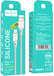 Кабель Hoco X101 silicone USB-A to Type-C 15w 3a 1м cable Gray - миниатюра 5 Кабель Hoco X101 silicone USB-A to Type-C 15w 3a 1м cable Gray - миниатюра 5