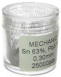 BGA шарики Mechanic 0.3мм 25000 шт в стеклянной емкости - фото BGA шарики Mechanic 0.3мм 25000 шт в стеклянной емкости