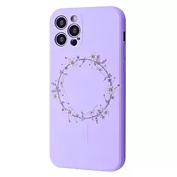Чохол Wave Minimal Art Case with MagSafe для Apple iPhone 12 Pro Light Purple/Wreath