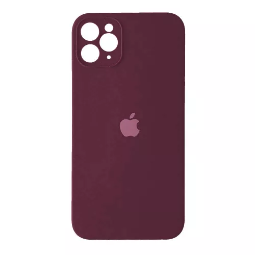 Чехол Silicone Case Full Camera Square для Apple iPhone 11 Pro Max Marsala - фото 1