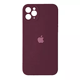 {"ru": "Чехол", "uk": "Чохол"} Silicone Case Full Camera Square для Apple iPhone 11 Pro Max Marsala