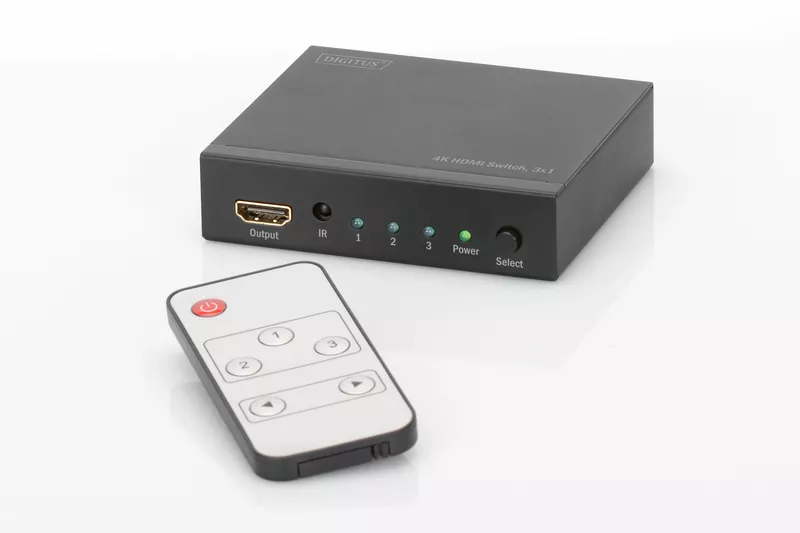 Видео коммутатор HDMI (INx3 - OUTx1), 4K Digitus - фото 3