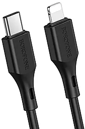 Кабель Borofone BX49 USB Type-C - Lightning 18w 3a 1м PD сable Black - мініатюра 2 Кабель Borofone BX49 USB Type-C - Lightning 18w 3a 1м PD сable Black - мініатюра 2