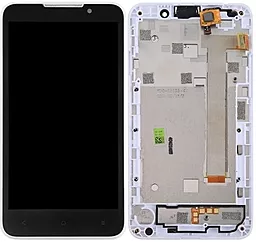 Дисплей HTC Desire 516 з тачскріном і рамкою, оригінал, White