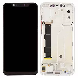 Дисплей Xiaomi Mi 8 с тачскрином и рамкой, оригинал, Silver
