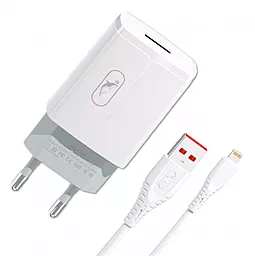 Мережевий зарядний пристрій SkyDolphin SC06L 2.4A home charger + Lightning cable white (MZP-000178)