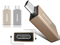 OTG переходник Remax USB AF - USB Type C Gold (RE-OTG1 / RA-OTG1) - миниатюра 5