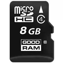 Карта памяти GooDRam microSDHC 8GB Class 4 (SDU8GHCGRR10)