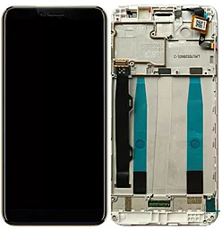 Дисплей Lenovo K5 Play (L38011) с тачскрином и рамкой, оригинал, Gold - фото Дисплей Lenovo K5 Play (L38011) с тачскрином и рамкой, оригинал, Gold