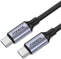 USB PD Кабель Foneng X95 60w 3a 1.2m USB Type-C - Type-C cable  black (X95-CA-TCTC)