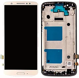 Дисплей Motorola Moto G6 (XT1925, XT1925-10) з тачскріном і рамкою, Gold - фото Дисплей Motorola Moto G6 (XT1925, XT1925-10) з тачскріном і рамкою, Gold