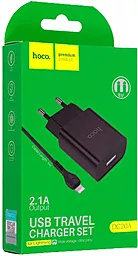 Мережевий зарядний пристрій Hoco DC20A 2.1a home charger + Lightning cable black - мініатюра 4 Мережевий зарядний пристрій Hoco DC20A 2.1a home charger + Lightning cable black - мініатюра 4