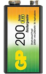 Аккумулятор GP Крона (6F22) 200mAh (GP20R8H-2UE1) - миниатюра 2 Аккумулятор GP Крона (6F22) 200mAh (GP20R8H-2UE1) - миниатюра 2