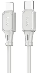 Кабель Hoco X101 silicone USB Type-C - Type-C 60w 3a 1м PD cable Gray - фото Кабель Hoco X101 silicone USB Type-C - Type-C 60w 3a 1м PD cable Gray