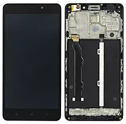 Дисплей Lenovo A5600 з тачскріном і рамкою, оригінал, Black
