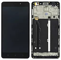 Дисплей Lenovo A5600 с тачскрином и рамкой, оригинал, Black - фото Дисплей Lenovo A5600 с тачскрином и рамкой, оригинал, Black