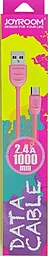 Кабель Joyroom S116 Young USB-A - Lightning 12w 2.4a 1м cable Pink - миниатюра 2 Кабель Joyroom S116 Young USB-A - Lightning 12w 2.4a 1м cable Pink - миниатюра 2