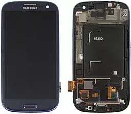 Дисплей Samsung Galaxy S3 с тачскрином и рамкой, (TFT), Blue