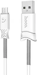 Кабель Hoco X24 Pisces USB-A - micro USB 12w 2.4a 1м cable White - фото Кабель Hoco X24 Pisces USB-A - micro USB 12w 2.4a 1м cable White