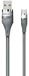 Кабель Walker C735 USB-A - micro USB 20w 3a 1м cable Gray - фото Кабель Walker C735 USB-A - micro USB 20w 3a 1м cable Gray