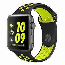 Ремінець для годинника COTEetCI W12 Apple Watch Nike band 38/40/41mm Black/Yellow (WH5216-BK-YL) 