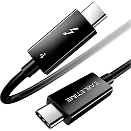 Кабель Cabletime USB4.0 Type-C - Type-C Thunderbolt 4 8k 60hz 100w 5a 1м 40gbps PD data cable Black (CA915422) - фото Кабель Cabletime USB4.0 Type-C - Type-C Thunderbolt 4 8k 60hz 100w 5a 1м 40gbps PD data cable Black (CA915422)