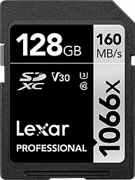 Карта памяти Lexar 128 GB SDXC UHS-I U3 V30 Professional 1066x (LSD1066128G-BNNNG)